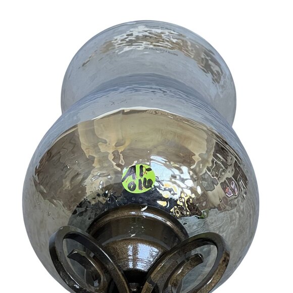 Home Essentials & Beyond 16" Wrought Iron Mercury Glass Hurricane Candle Holder - Picture 12 of 12